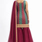 Manyata women Multicolour Anarkali sharara georgette Printed Kurta set