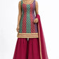 Manyata women Multicolour Anarkali sharara georgette Printed Kurta set